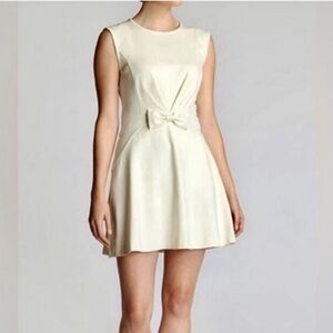 TED BAKER Aruna Cream Bow Fit & Flare Formal Dress